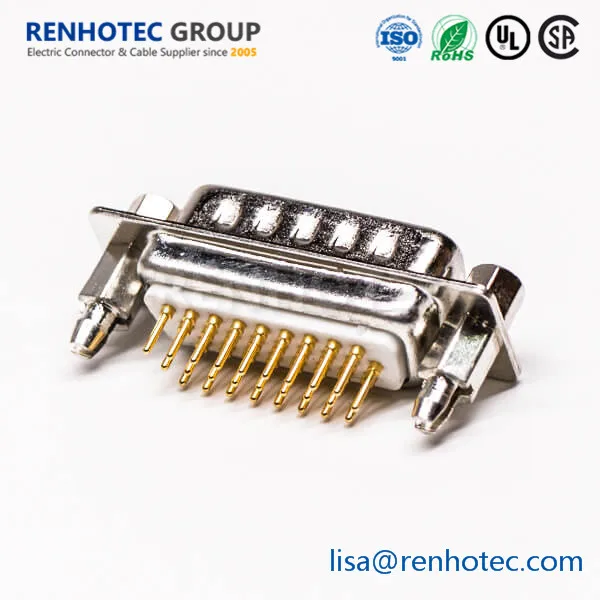 D Sub 26 Pin Male Connector Straight Type Machine Pin For Pcb Mount
