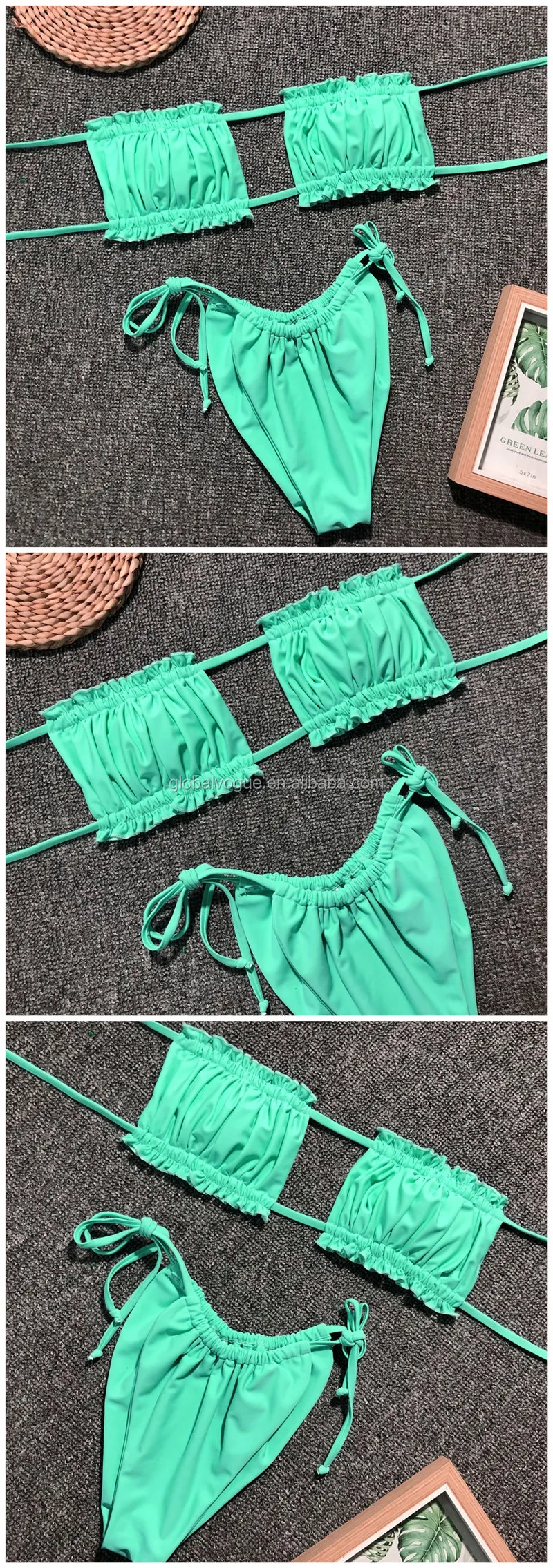 2019 New Hot Sexy Pleated Openwork Bikini Buy High Quality Swimsuitnew Design Sexy Tiny 6059