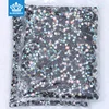 Samples for free! Factory wholesale China big packing crystal AB color flatback dmc hot fix rhinestone for garment