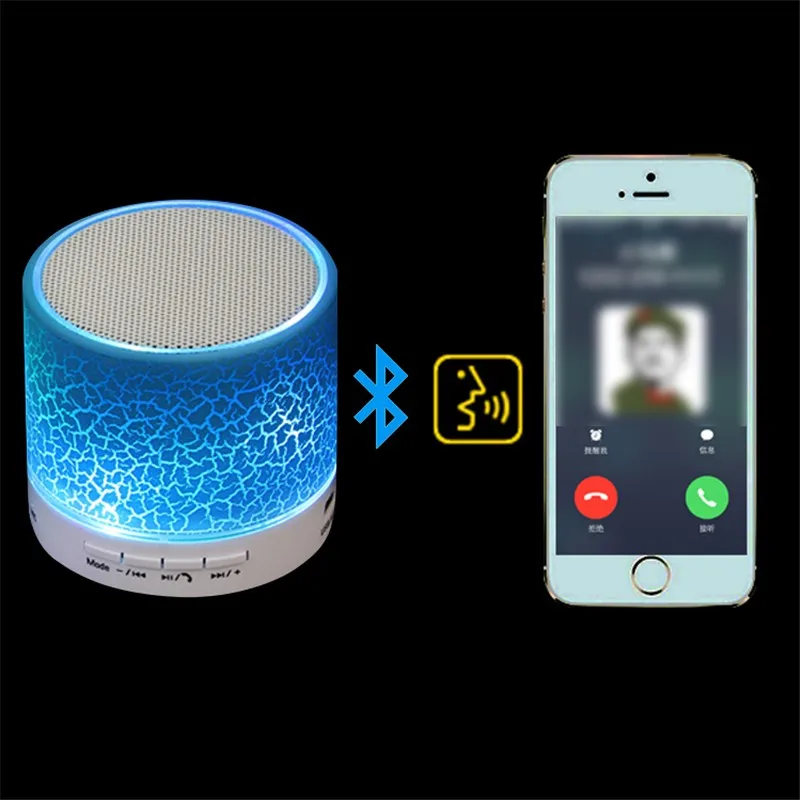 Latest Private label A9 portable speaker Mobile Phone LED Mini wireless Blue tooth Speakers for sale - ANKUX.COM