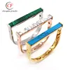 8mm Gold Half Circle Shape Adjustable Bangle For Women