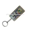 US Dollars Keychain Manufacturer Metal Foil Paper Dollars Keychain