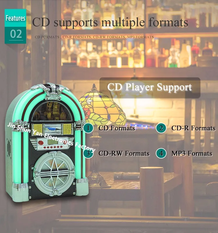 Digital Jukebox Speaker Tabletop Cd Player With Mp3 Cd,Usb/sd,Fm,Aux,Bt Buy Cd Jukebox,Speaker