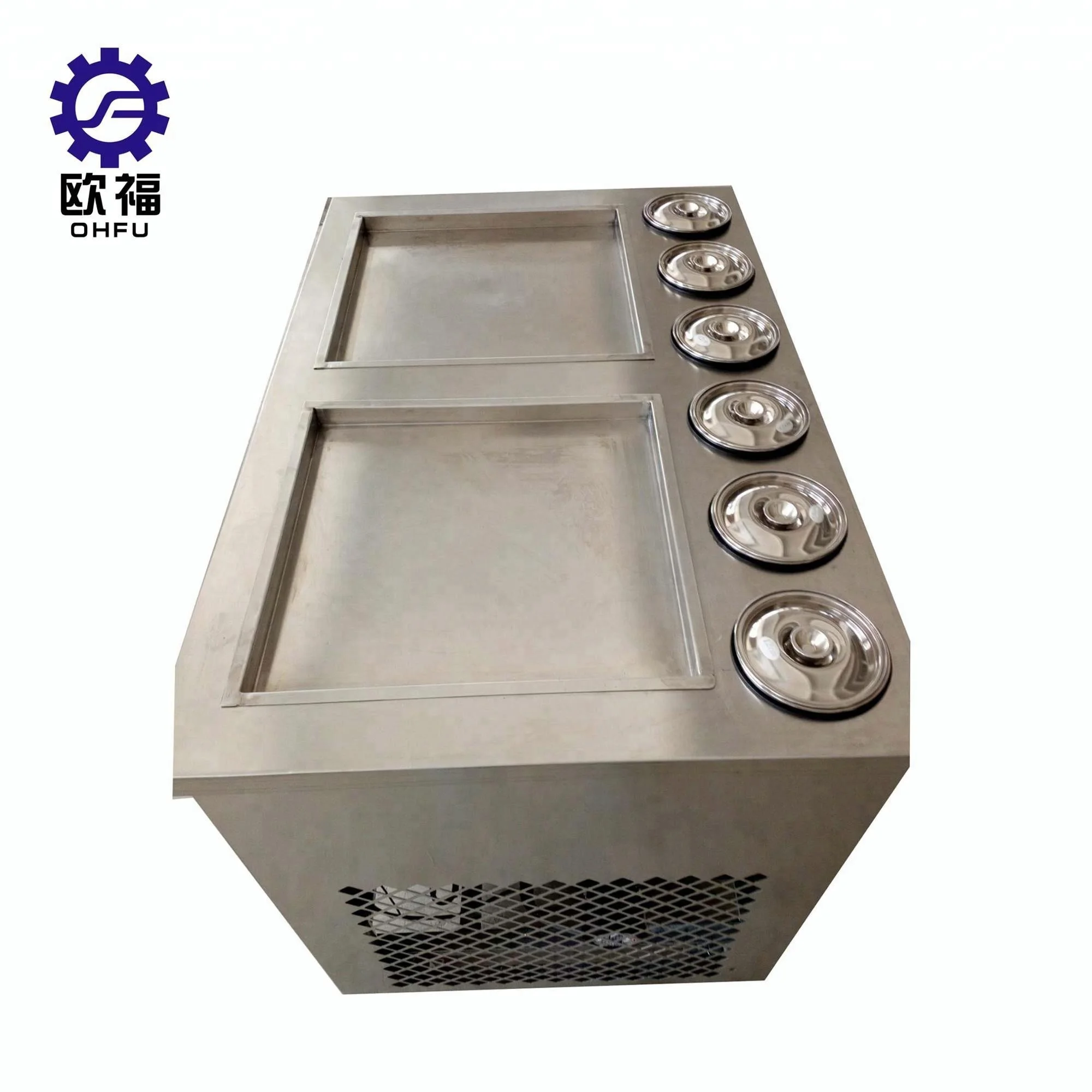 French Pot Ice Cream Machine/double Pan Fried Ice Cream Machine Buy