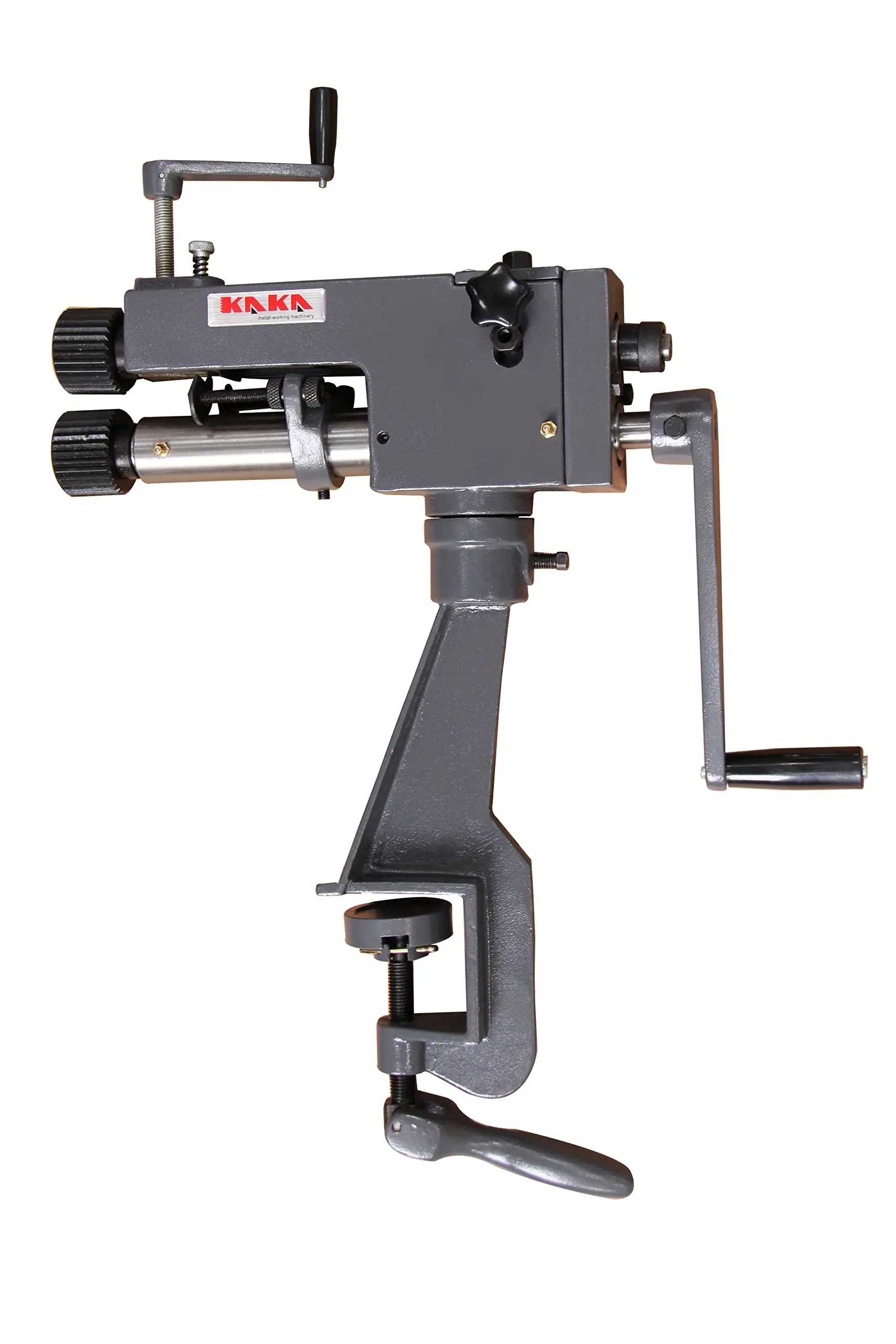 KAKA Industrial RM-08, 7-In Throat Cast-Iron Bead Roller, 22 Gauge Sheet Metal Rotary Forming Machine, High Adjustability HAVC Tools Fabrication Bead Rolling Machine