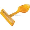 HIGH SECURITY DENTENTION Translucent Orange Thumb Razor jail prison razor
