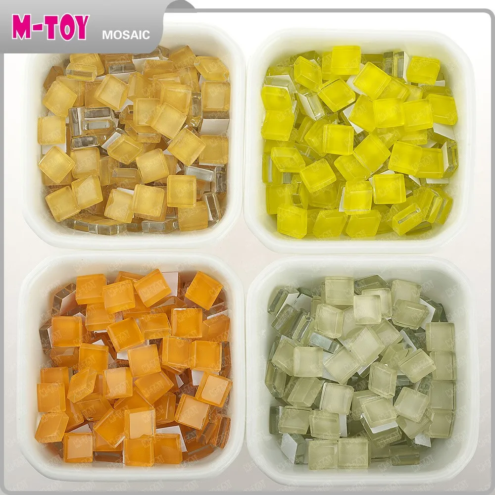 Home Decoration Pieces 10 Cc935 Diy Yellow Color Square Mosaic
