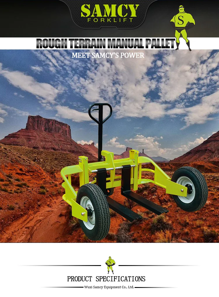 All Rough Terrain Pallet Truck Hand Truck Pallet 1 Ton 1.5 Ton Pallet