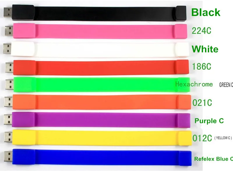 Fashion Silicone Bracelet 8GB USB 2.0 Flash Memory Stick Pen Drive Thumb U Disk - ANKUX.COM