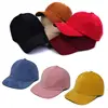 corduroy custom unstructured plain colors 6 panel baseball cap and hat