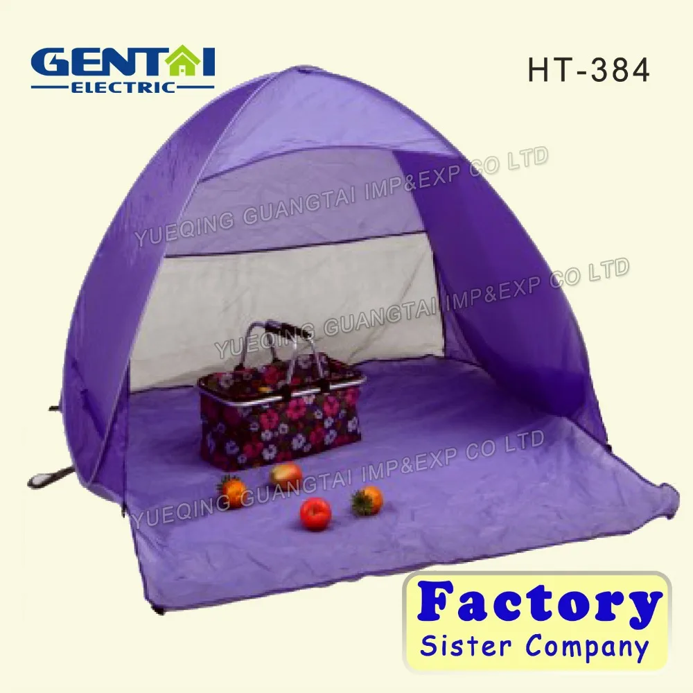 purple camping tent