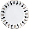 Pineapple pattern hotel used gold rim round shape restaurant ceramic dinner plate