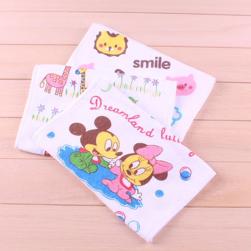 Baby Towels 100 cotton Soft Newborn Bath Towels Washcloth for Bathing Feeding Character baby towel Free