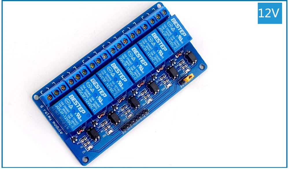 6 Channel Relay Module with Fotoaccoppiatore 12V Isolation