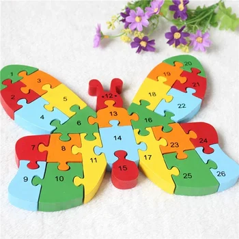 puzzle mariposa madera