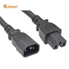 14AWG 16AWG 18AWG Computer Power Cord - IEC C14 to IEC C15 - 3 foot C14 to C15 Power Cord Cable - 14AWG 250V at 15A