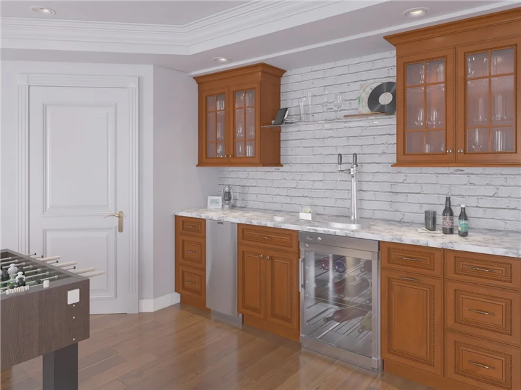 OEM design european standard white color solid wood particle board quartz stone self assemble kitchen cabinets