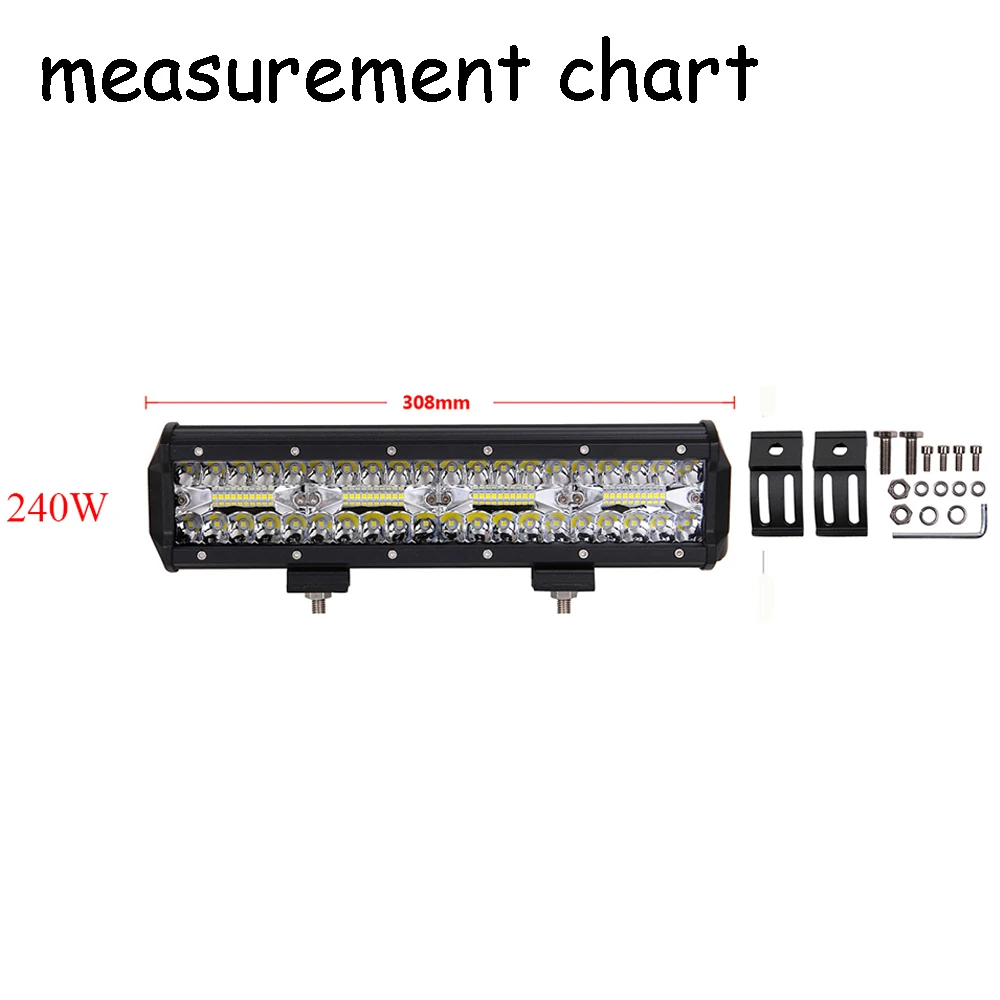High Power 240w Led Work Light Bar For Off Road Vehicle Lighting Boat