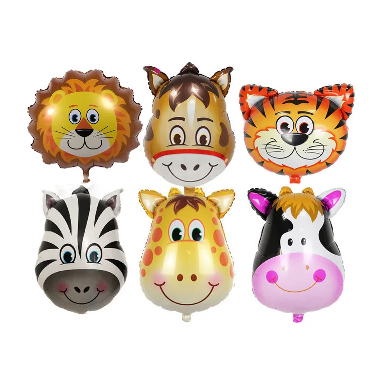 Mini Animal Globos De Papel De Aluminio De Mono De Dibujos Animados Tigre Leon Jirafa Bebe Ducha Cumpleanos Decoracion De Fiesta De Zoologico Safari Zoo Globos Juguetes Buy Globos De Dibujos
