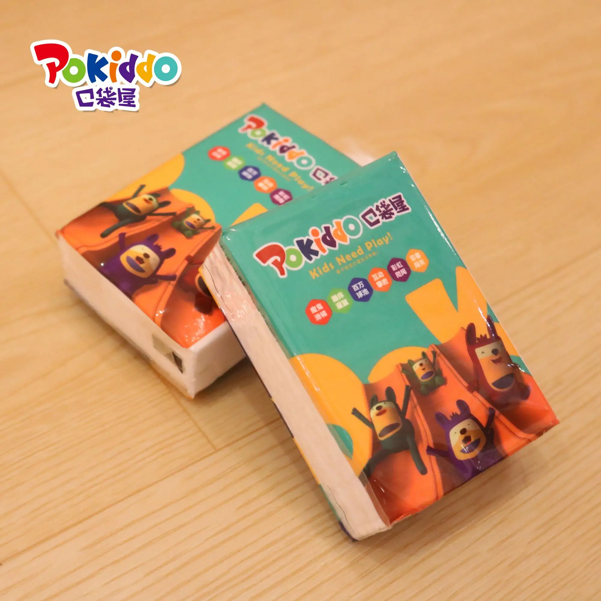 Pokiddo Franchise Products ForIndoorPlaygroundPromotion Mini Disposable Facial Pocket Tissue