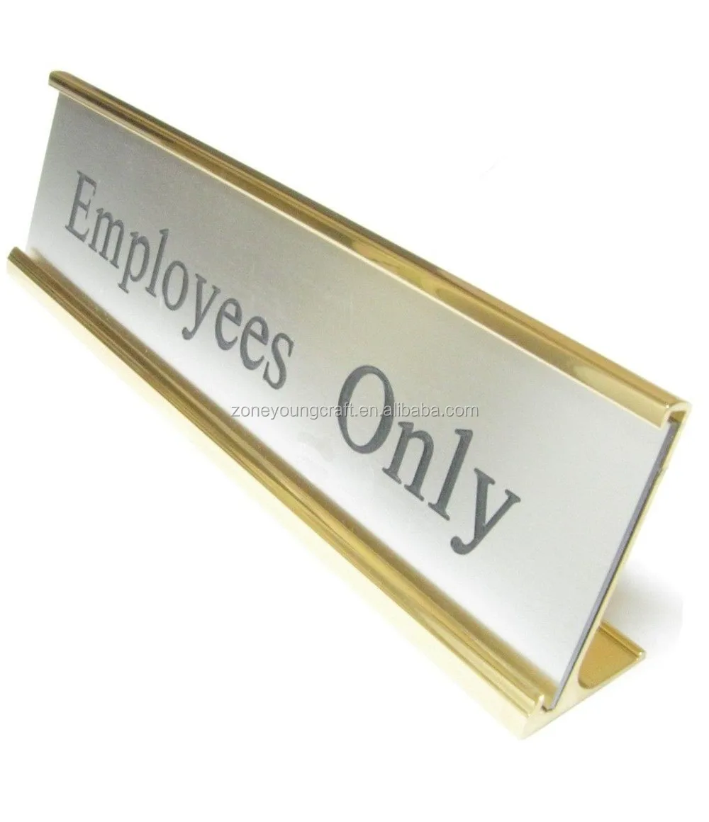 Office Aluminum Desk Name Plate Sign Holder Buy Office Desk