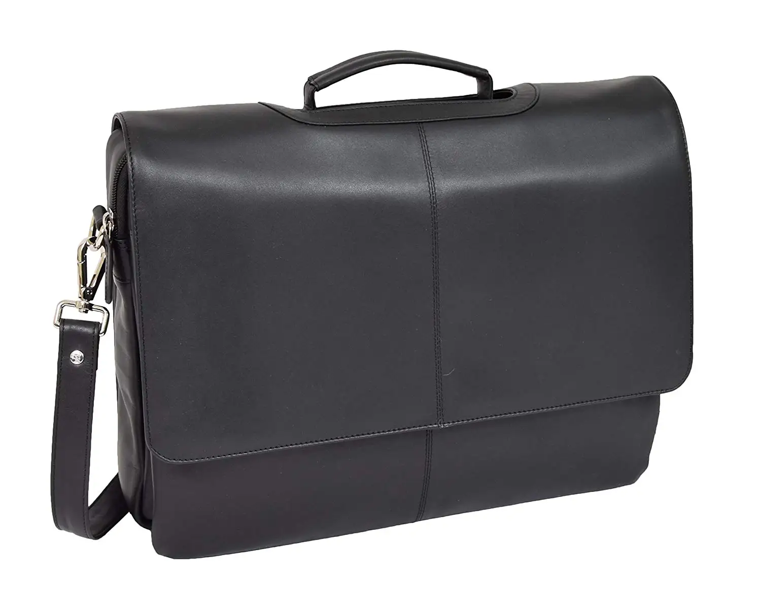 black leather mens satchel