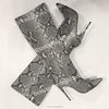 HeelTalk handmade Luxury custom brand python skin material high heel fashion knee high boot