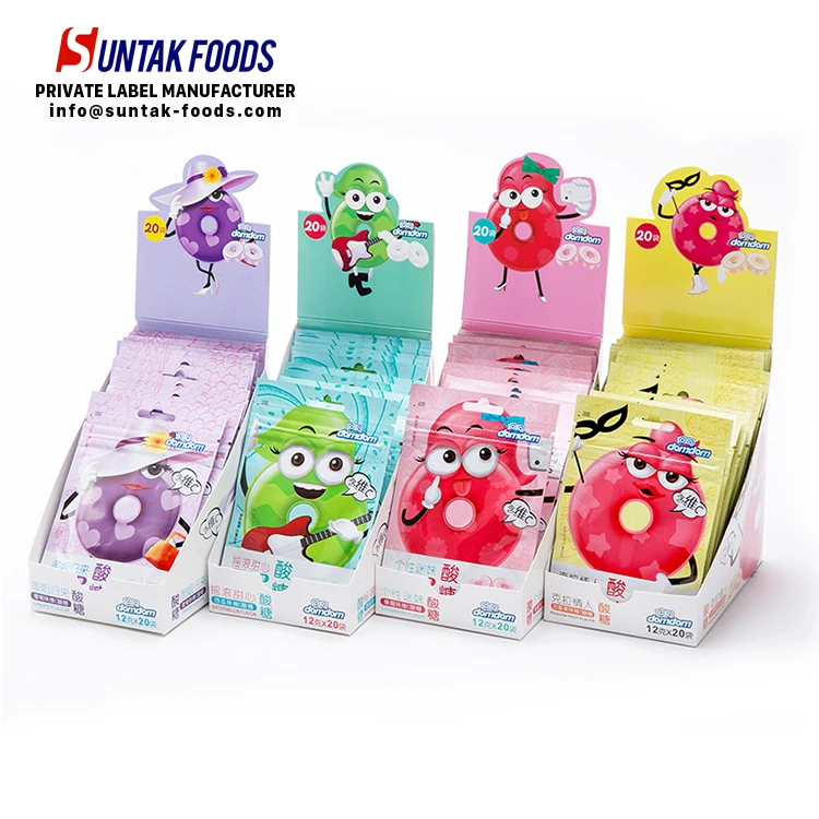 12 G Sour Fruit Flavor Sugar Free Vitamin C Hard Candy Sour Fruity