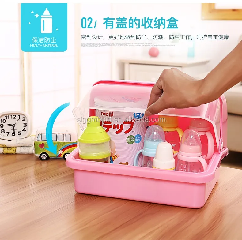 Professional Design And Manufacture Plastic Baby Bottle Storage Box