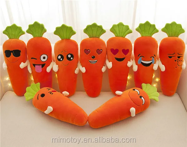 stuffed carrot dog toy