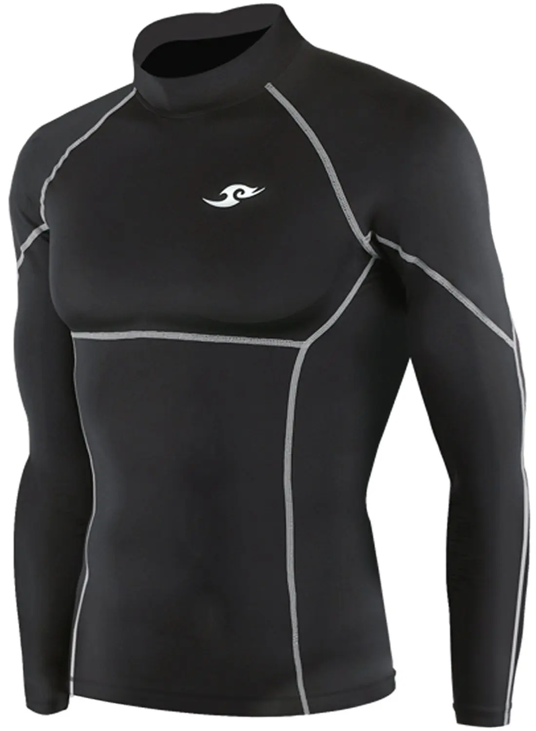 New 002 Take Five Skin Tight Compression Base Layer Grey Running Shirt Mens S 2xl Sports