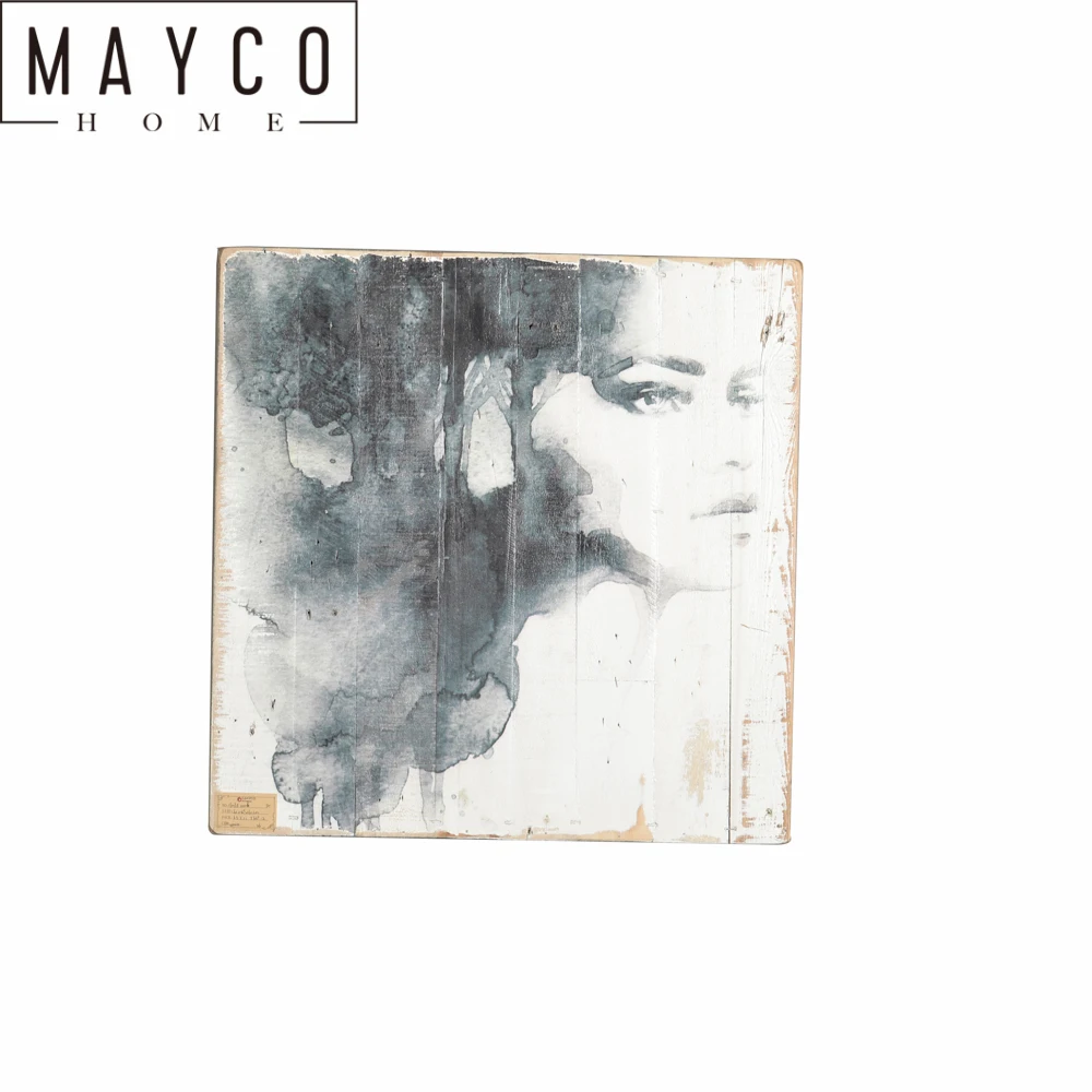 Mayco Pretty Woman Painting Print on Wood Canvas Painting Wall Art,Abstract Art Painting Wall Decoration