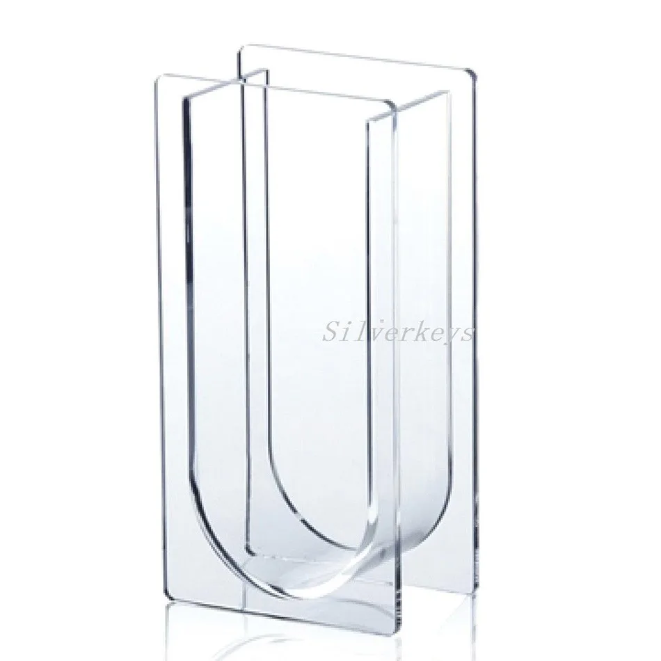 Custom Made Beautiful Plexiglass Acrylic Vase,Rectangle Acrylic Flower