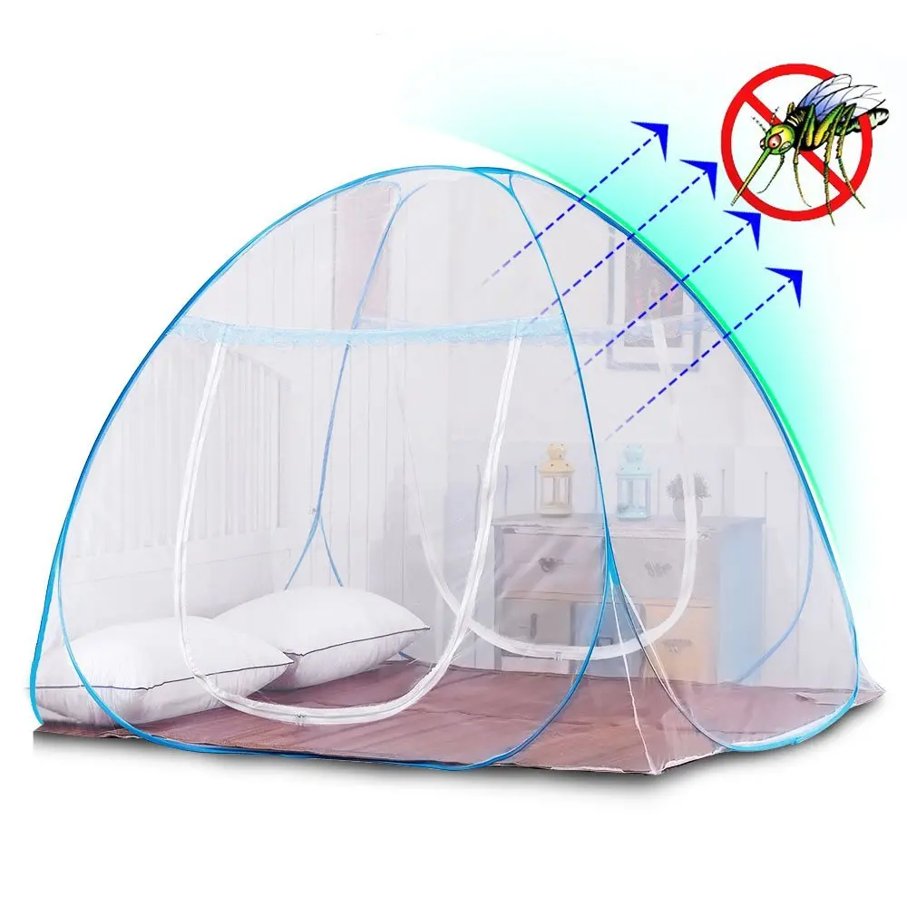 Yoosion zanzariera per letto One Touch zanzariera per letto pieghevole Yurt Mosquito net tenda pop up anti zanzara punture per bambino da viaggio 
