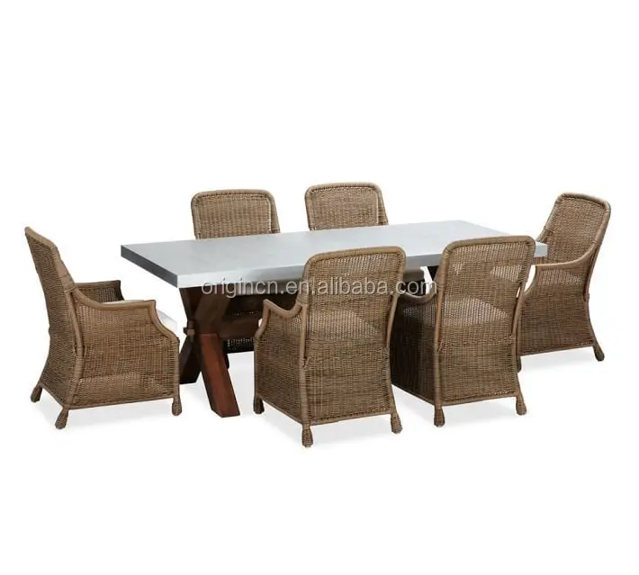 Outdoor Picnic Zinc Top Wooden Dining Table Rattan Chairs High Quality Patio Furniture Buy High Quality Patio Furniture Dining Table And Chairs High