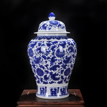 H54cm Chinese Blue And White Ceramic Porcelain Antique Large Ginger H54cm Chinese Blue And White Ceramic Porcelain Antique Large Ginger Jars