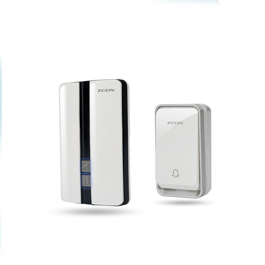 White Wireless Doorbell Chime Box Door Push Button Ringer Portable 150 ft Range