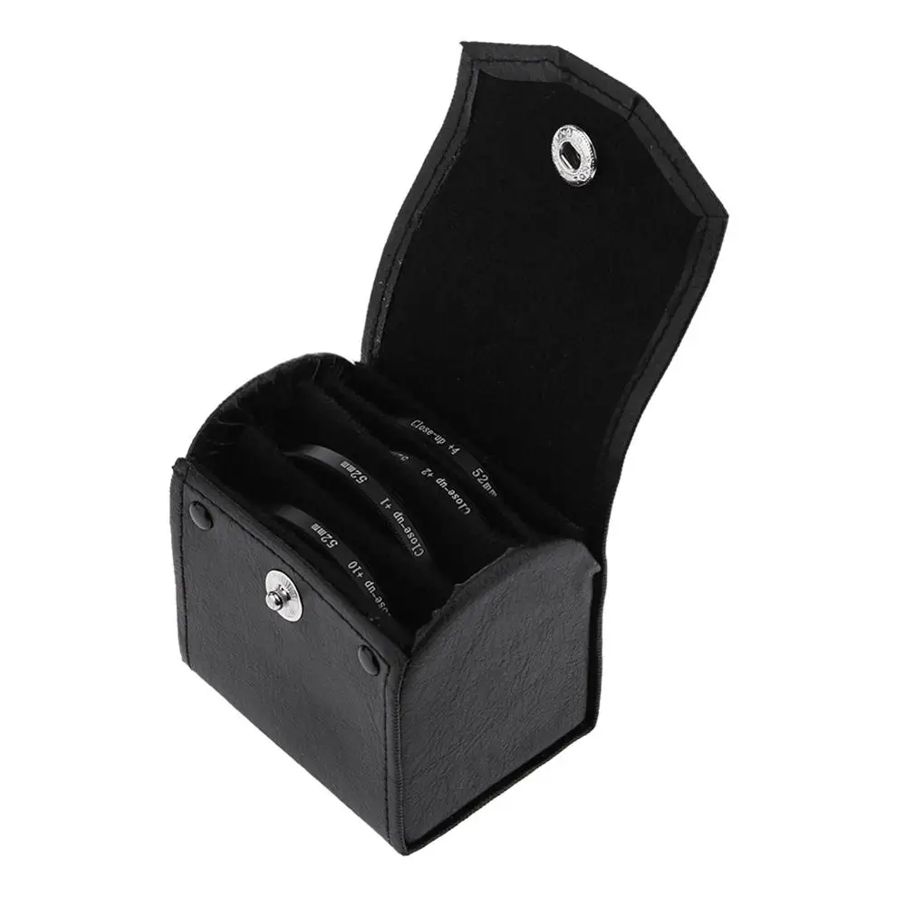 52mm 67mm 72mm 77mm Macro Close-Up Filter Set +1 +2 +4 +10 Lens with Pouch Macro Lens Filter Kit for Canon DSLR Camera