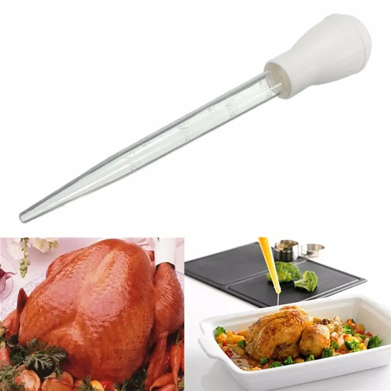Turkey Baster With Silicone Bulb Barbecue Grilling Rotisserie Roasting Meat Preparations Chicken