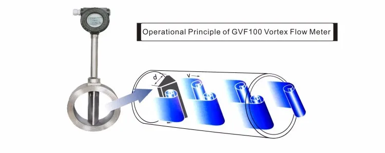 GVF100 RS485 flange installation Vortex Air flow meter price