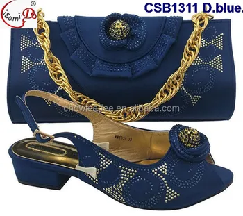 royal blue clutch bag and shoes