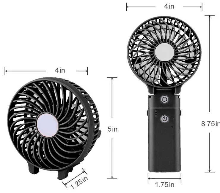 HandFan Portable Electric Plastic Hand DC BBQ Li ion USB Charger Table Cooling Battery Fan