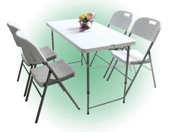 4 Height Adjustable Half Folding Table Fold Up Table With Double