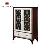 American style modern luxury home bar cabinets teak wood wine display cabinet for alcohol