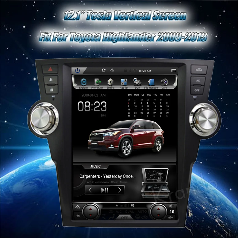 Krando Android 7.1 12.1"vertical Screen Car Radio Multimedia Player For