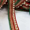 High quality colorful 4.5 cm width decorative beaded braid trim pearl braid