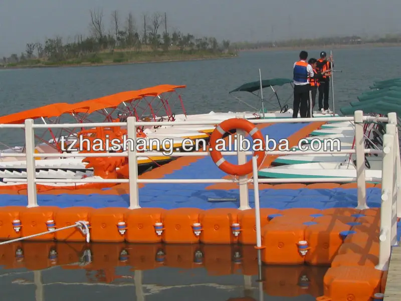 Plastic floating deck piers, View floating pier deck, HiSea plastic