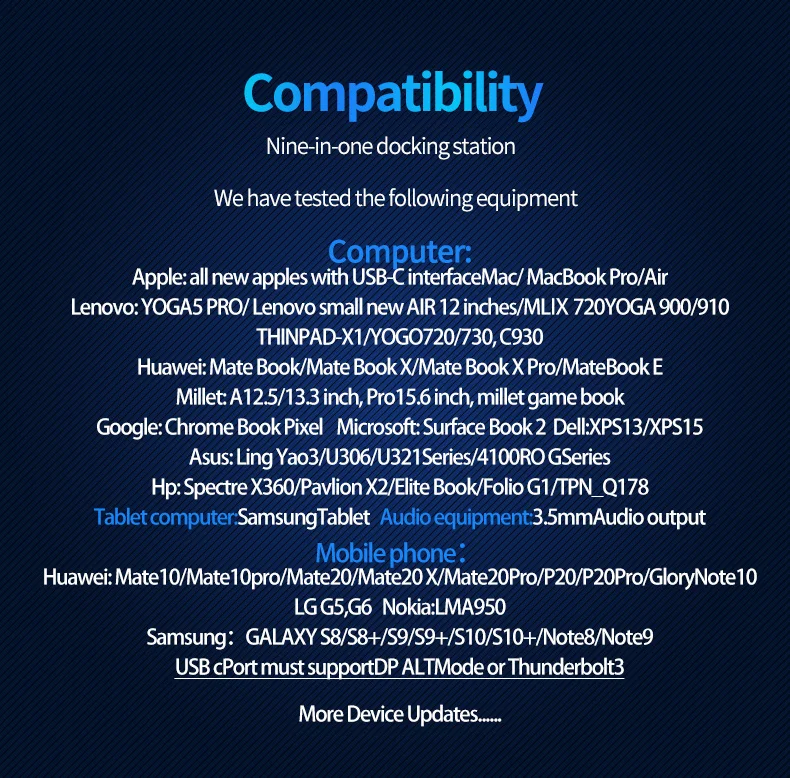 Blueendless BS HC901 Special Design 9 in 1 Mutil Function usb 3.0 hub Type-C Data USB HUB wholesale OEM Accepted - ANKUX.COM