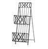 Black paint light metal bedside holder rack stand bookshelf