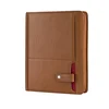 Brown A4 Zippered Phone Ipad Pocket PU Leather File Folder